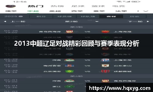 2013中超辽足对战精彩回顾与赛季表现分析