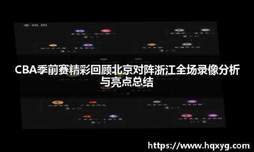 CBA季前赛精彩回顾北京对阵浙江全场录像分析与亮点总结
